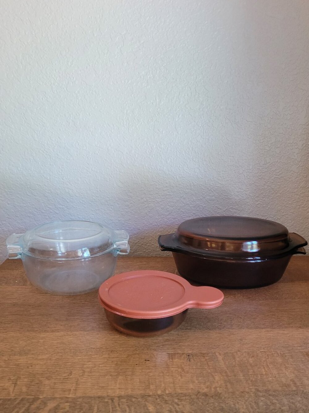LOT of 3 Anchor Hocking/Corning Visions/Pyrex de Corning